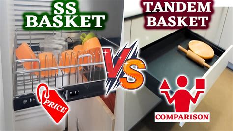 tandem box vs stainless steel|kitchen trolley vs tandem basket.